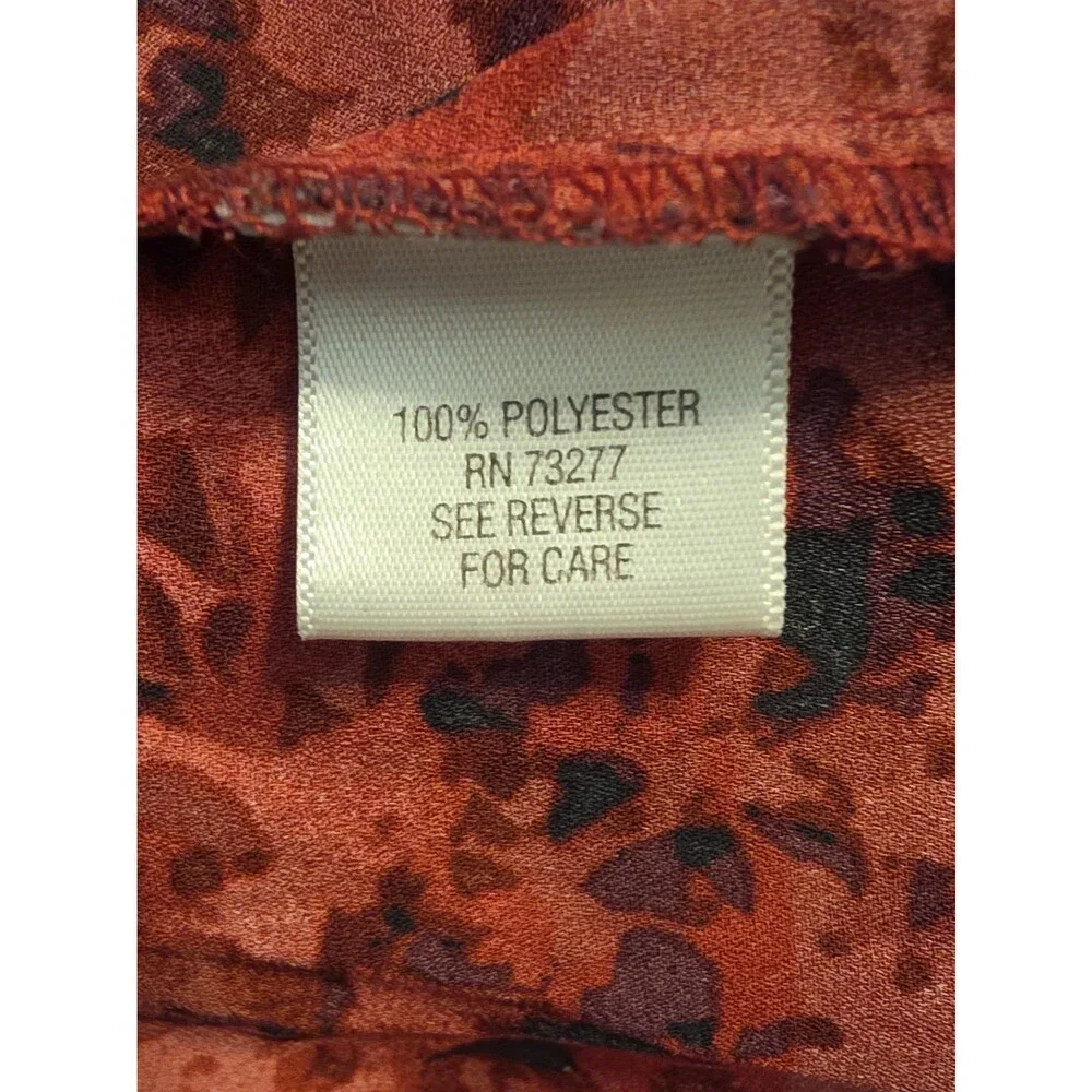 Apt. 9 Wmns 0X Pink Orange Purple Abstract Sleeveless Blouse Top Career Casual